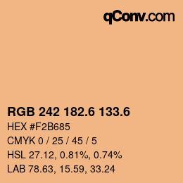 カラーコード: RGB 242 182.6 133.6 | qconv.com