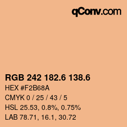カラーコード: RGB 242 182.6 138.6 | qconv.com