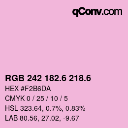 カラーコード: RGB 242 182.6 218.6 | qconv.com