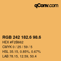 カラーコード: RGB 242 182.6 98.6 | qconv.com