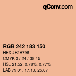 カラーコード: RGB 242 183 150 | qconv.com