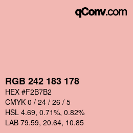 カラーコード: RGB 242 183 178 | qconv.com