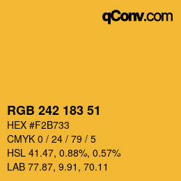 Farbcode: RGB 242 183 51 | qconv.com