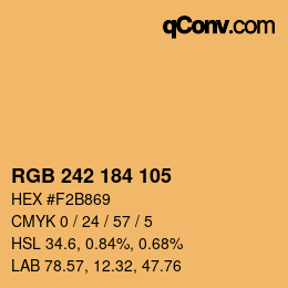 Color code: RGB 242 184 105 | qconv.com