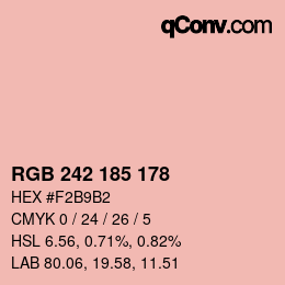 Color code: RGB 242 185 178 | qconv.com