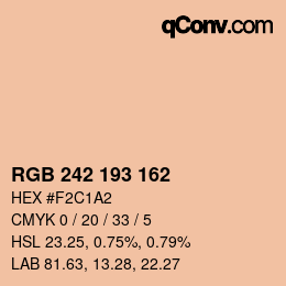 Color code: RGB 242 193 162 | qconv.com