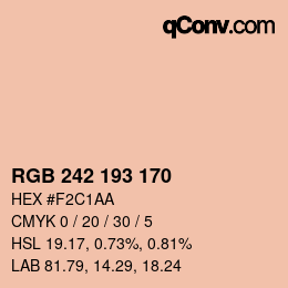 Color code: RGB 242 193 170 | qconv.com