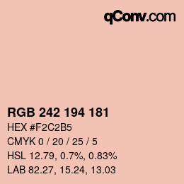 Color code: RGB 242 194 181 | qconv.com