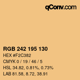 カラーコード: RGB 242 195 130 | qconv.com