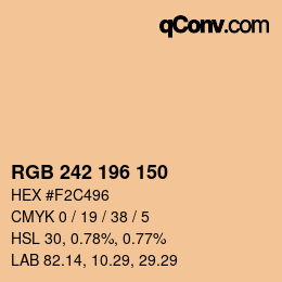 カラーコード: RGB 242 196 150 | qconv.com