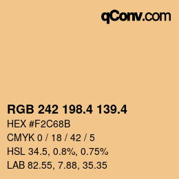 カラーコード: RGB 242 198.4 139.4 | qconv.com