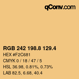 カラーコード: RGB 242 198.8 129.4 | qconv.com
