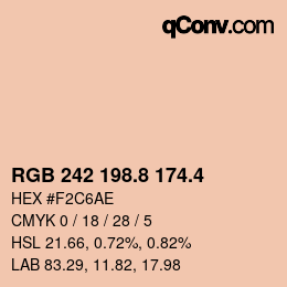 カラーコード: RGB 242 198.8 174.4 | qconv.com