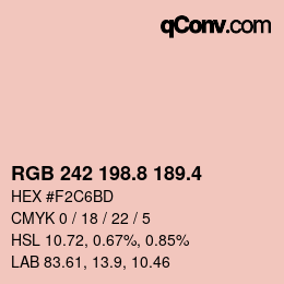 カラーコード: RGB 242 198.8 189.4 | qconv.com