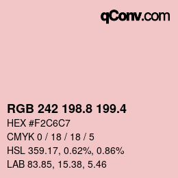 カラーコード: RGB 242 198.8 199.4 | qconv.com