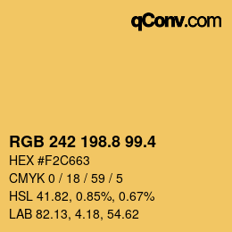カラーコード: RGB 242 198.8 99.4 | qconv.com