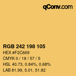 颜色代码: RGB 242 198 105 | qconv.com
