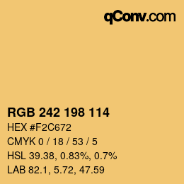 カラーコード: RGB 242 198 114 | qconv.com