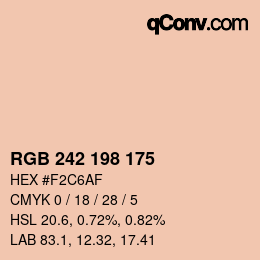 カラーコード: RGB 242 198 175 | qconv.com