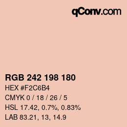 Color code: RGB 242 198 180 | qconv.com