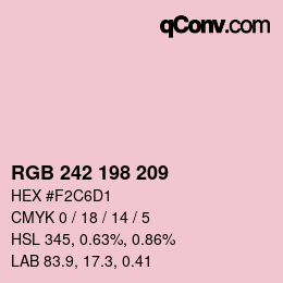 カラーコード: RGB 242 198 209 | qconv.com