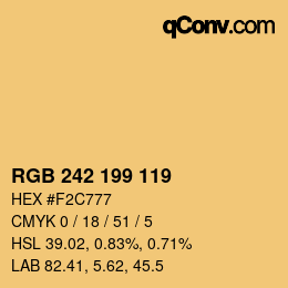 Color code: RGB 242 199 119 | qconv.com