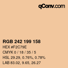 カラーコード: RGB 242 199 158 | qconv.com