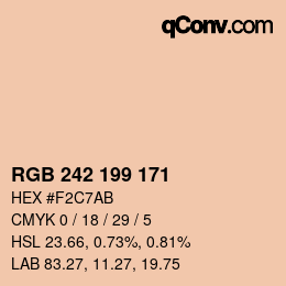 カラーコード: RGB 242 199 171 | qconv.com