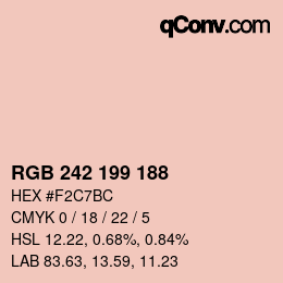 Color code: RGB 242 199 188 | qconv.com