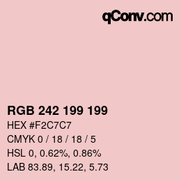 Color code: RGB 242 199 199 | qconv.com
