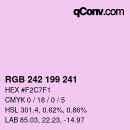 Color code: RGB 242 199 241 | qconv.com