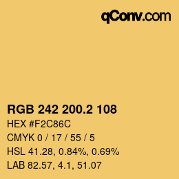 カラーコード: RGB 242 200.2 108 | qconv.com