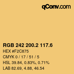 カラーコード: RGB 242 200.2 117.6 | qconv.com