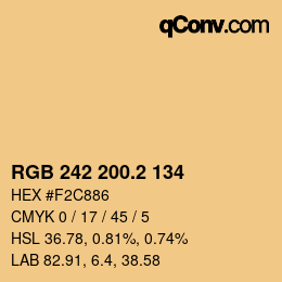 カラーコード: RGB 242 200.2 134 | qconv.com