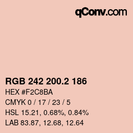 カラーコード: RGB 242 200.2 186 | qconv.com