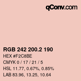 カラーコード: RGB 242 200.2 190 | qconv.com