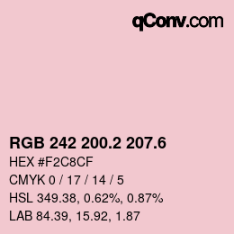 カラーコード: RGB 242 200.2 207.6 | qconv.com