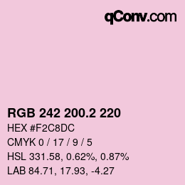 カラーコード: RGB 242 200.2 220 | qconv.com