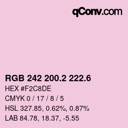 カラーコード: RGB 242 200.2 222.6 | qconv.com