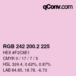 カラーコード: RGB 242 200.2 225 | qconv.com