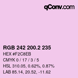 カラーコード: RGB 242 200.2 235 | qconv.com