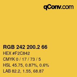 カラーコード: RGB 242 200.2 66 | qconv.com