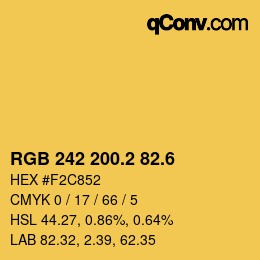 カラーコード: RGB 242 200.2 82.6 | qconv.com