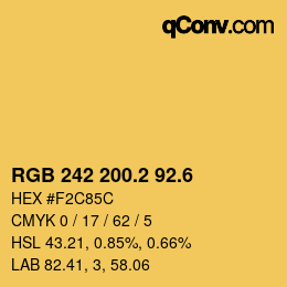 カラーコード: RGB 242 200.2 92.6 | qconv.com