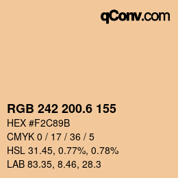 カラーコード: RGB 242 200.6 155 | qconv.com