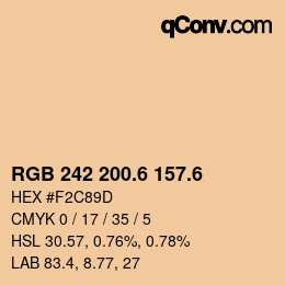 カラーコード: RGB 242 200.6 157.6 | qconv.com