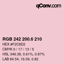カラーコード: RGB 242 200.6 210 | qconv.com