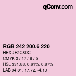カラーコード: RGB 242 200.6 220 | qconv.com