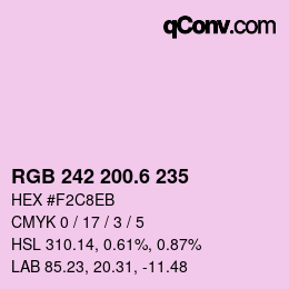 カラーコード: RGB 242 200.6 235 | qconv.com