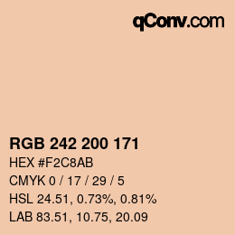颜色代码: RGB 242 200 171 | qconv.com
